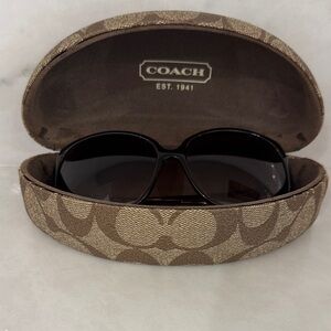 Coach Women's tortoise Sunglasses with Tan Case